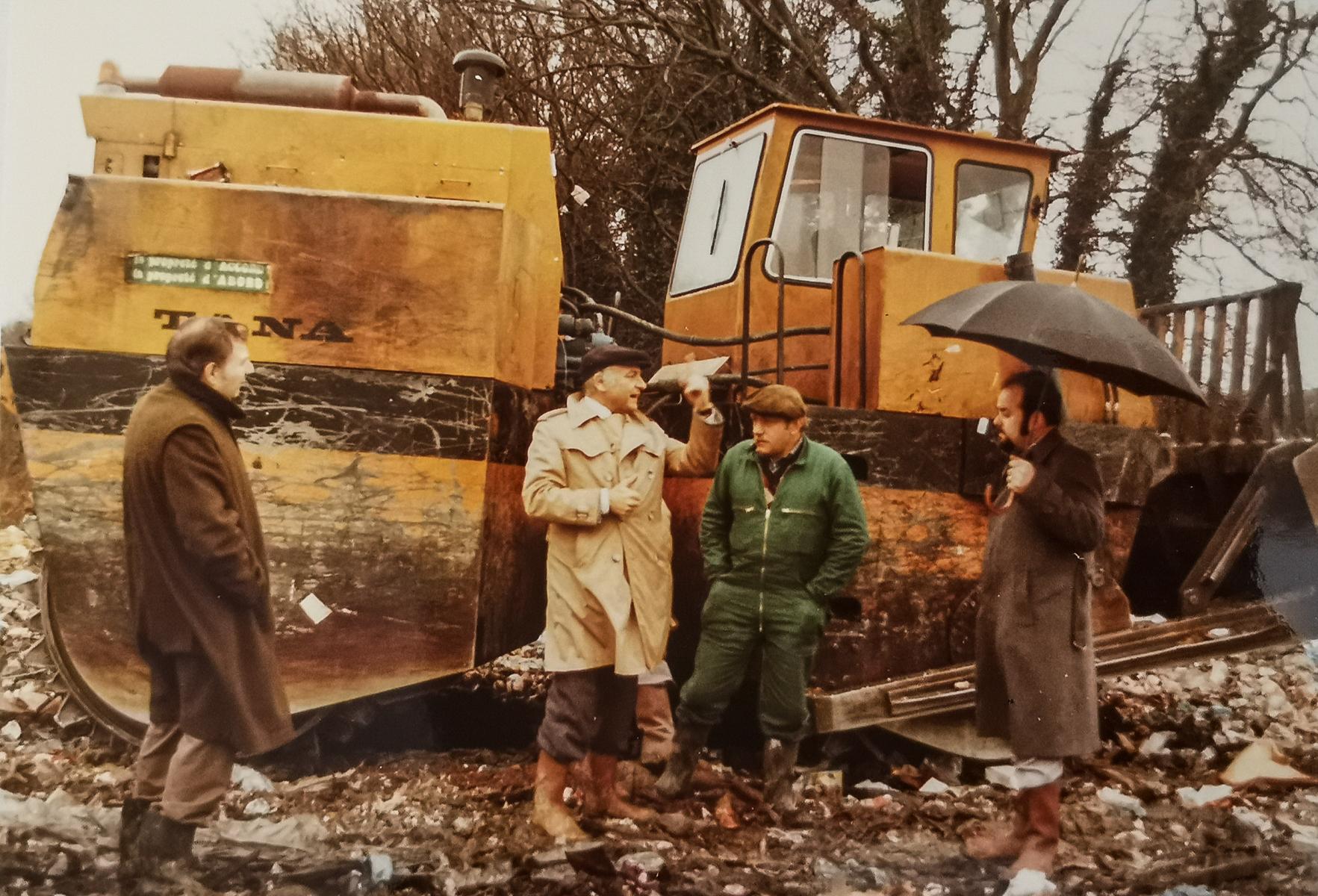 Old TANA landfill compactor in 1981