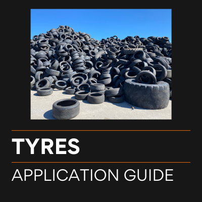 Tyres application guide for waste shredding