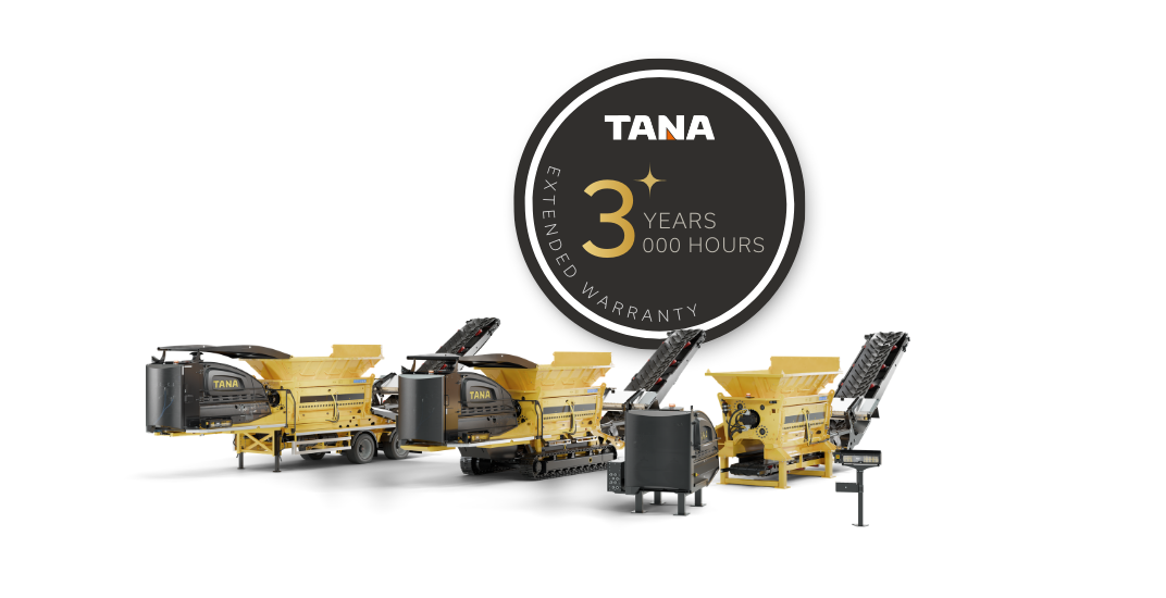 Tana offers an extended warranty campaign for TANA Hammeread and Shark shredders ordered in 2026